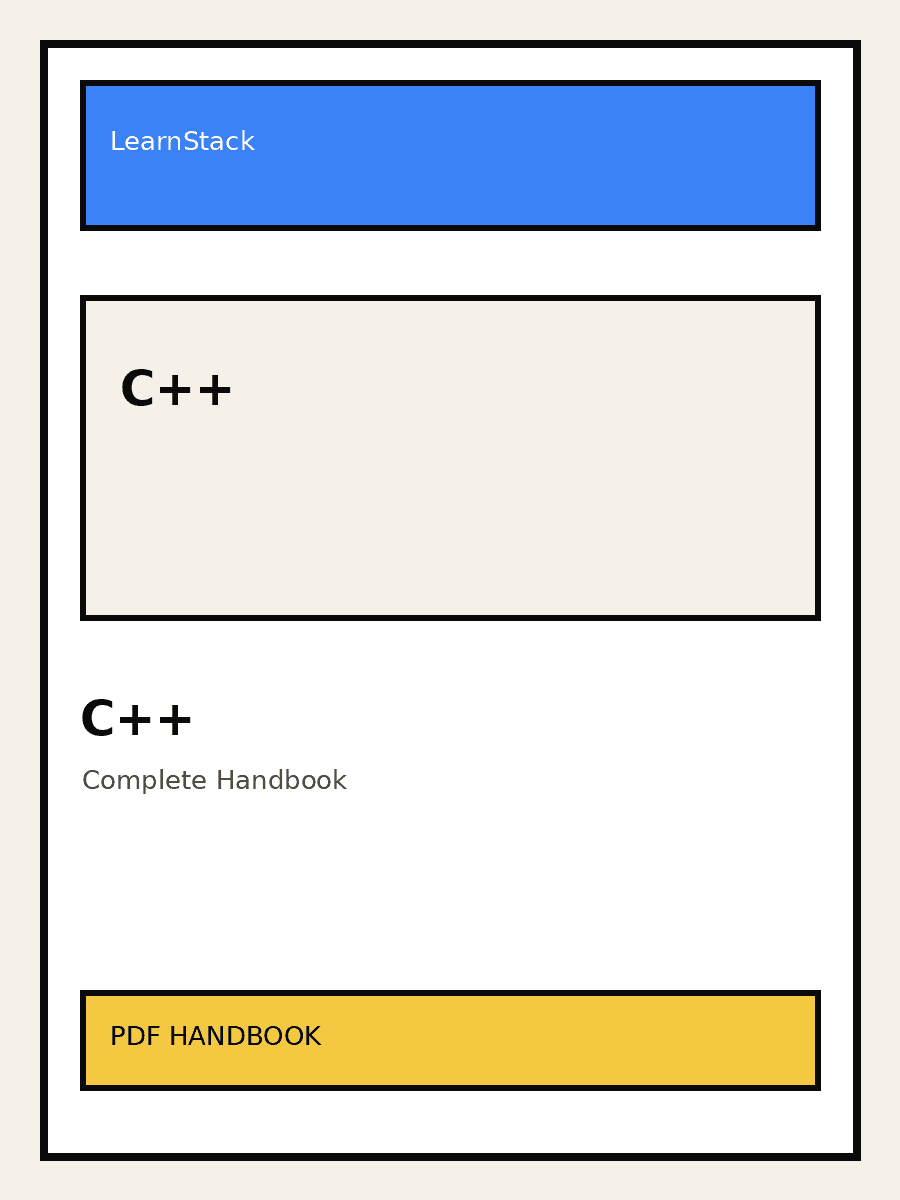 C++ handbook cover by LearnStack