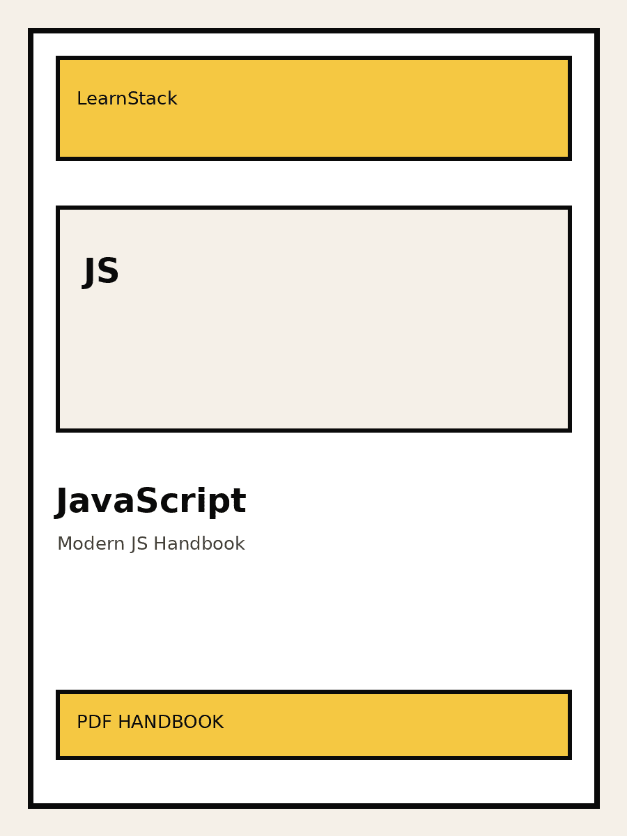 JavaScript handbook cover by LearnStack