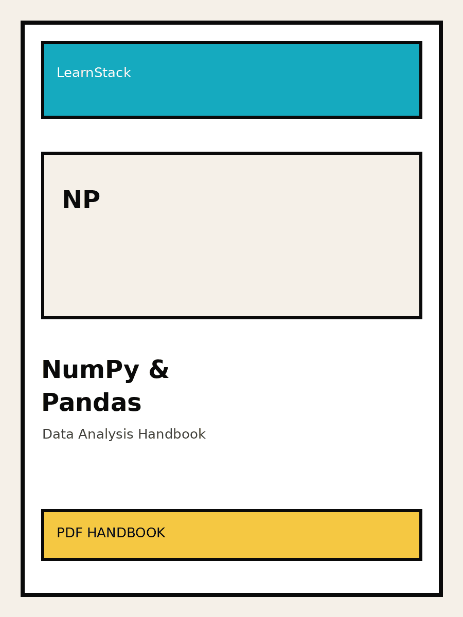 NumPy & Pandas handbook cover by LearnStack