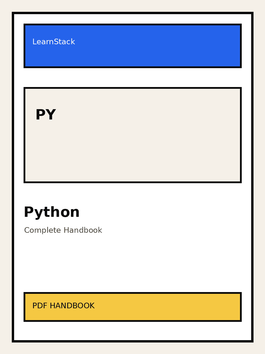 Python handbook cover by LearnStack