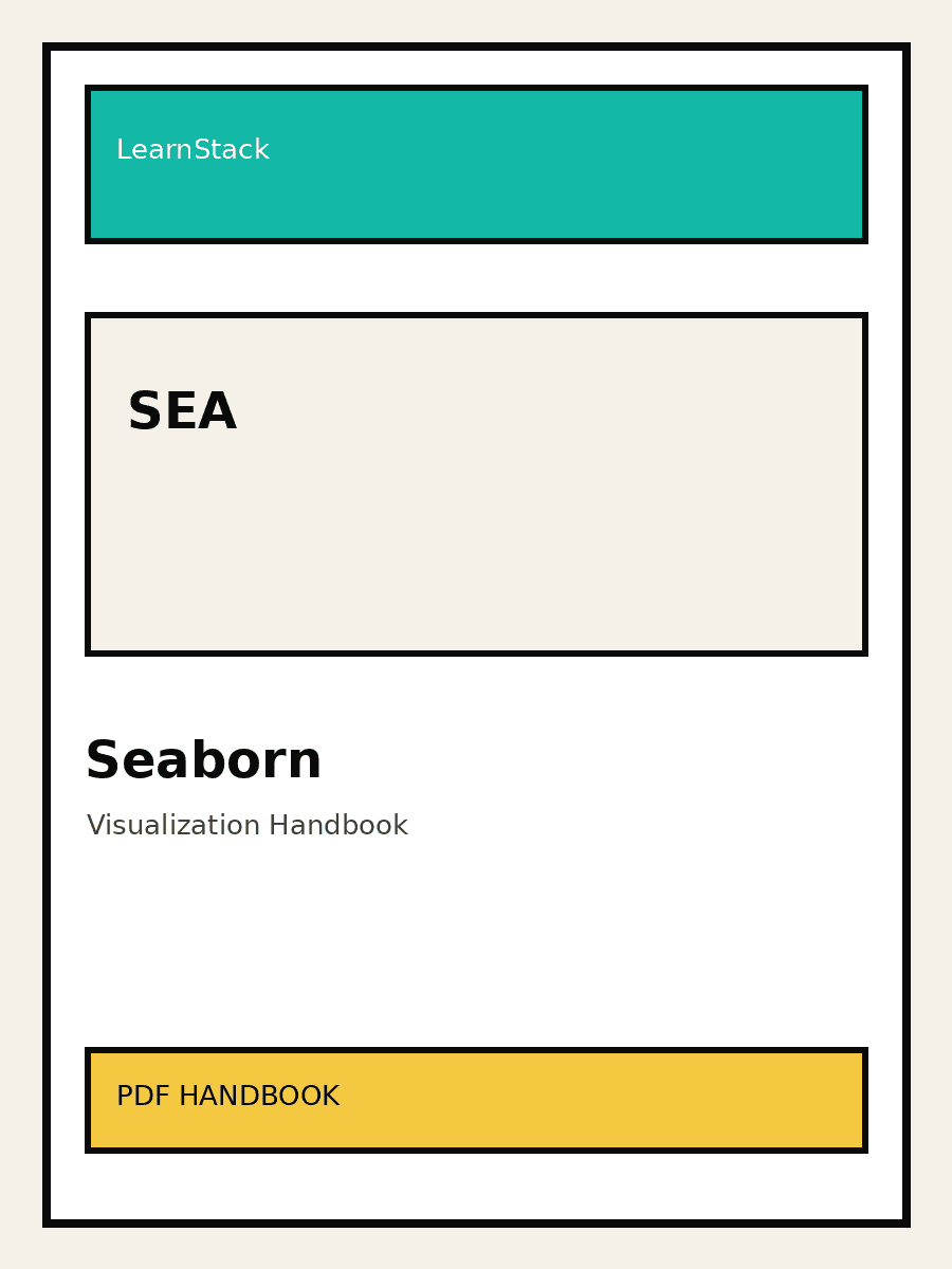 Seaborn Python handbook cover by LearnStack
