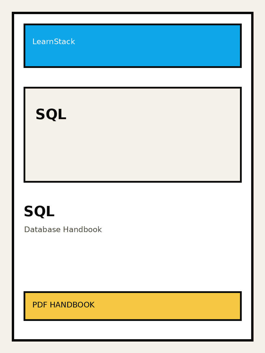 SQL handbook cover by LearnStack