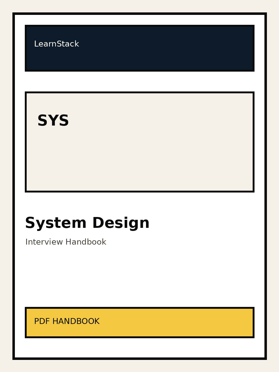 System Design handbook cover by LearnStack